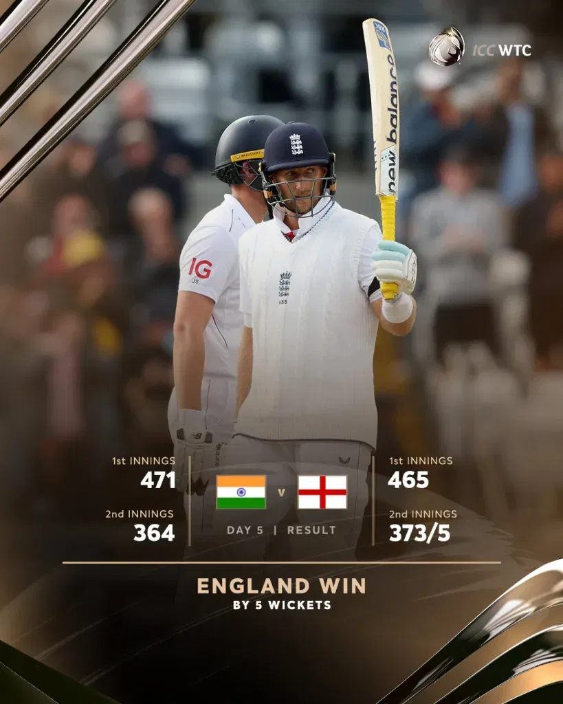 England vs india day 5