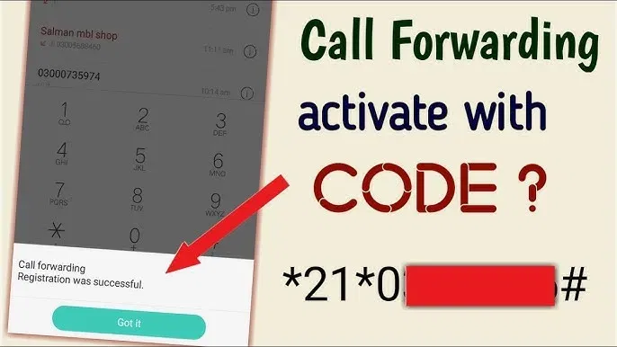 Forward call code 1