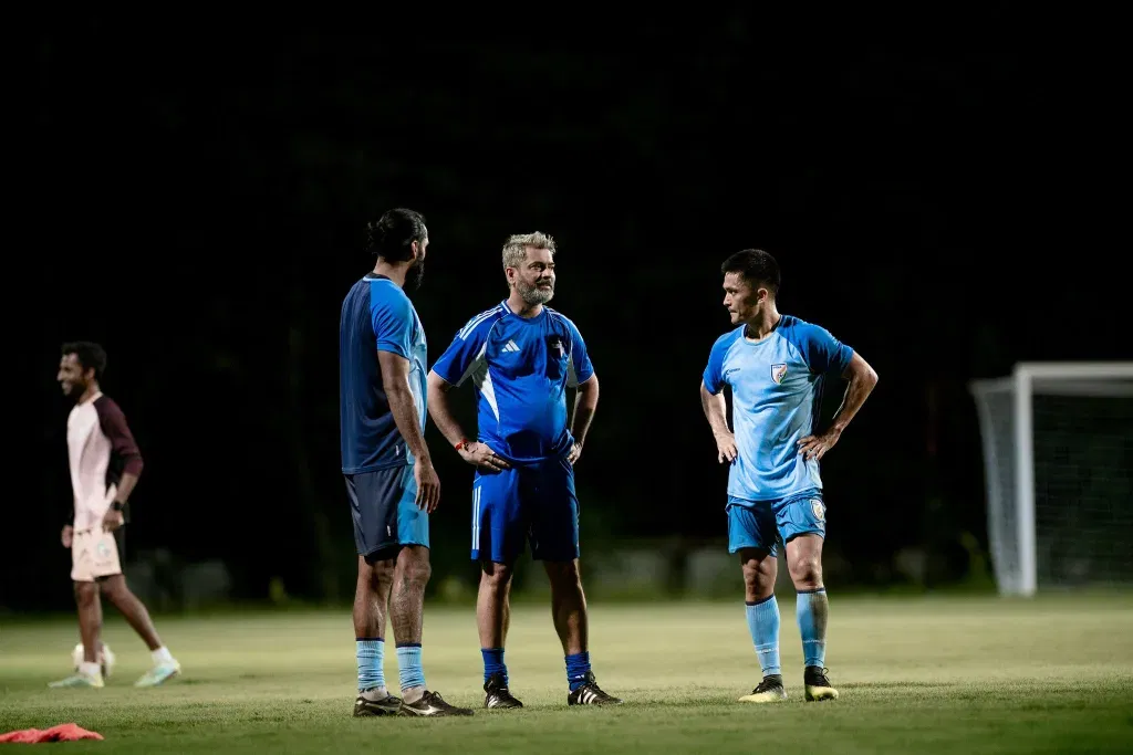 Kalyan chaubey, sandesh jhingan and sunil chhetri