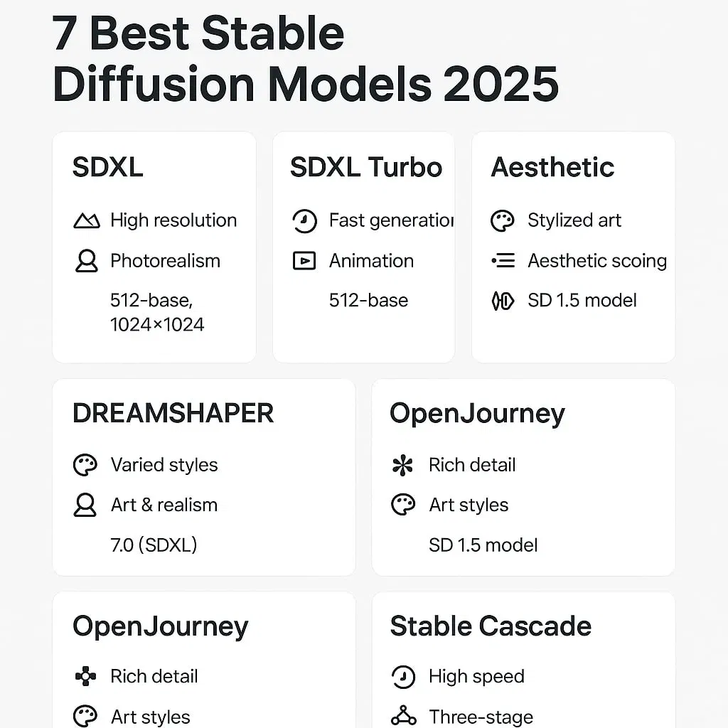 7 Best Stable Diffusion Models