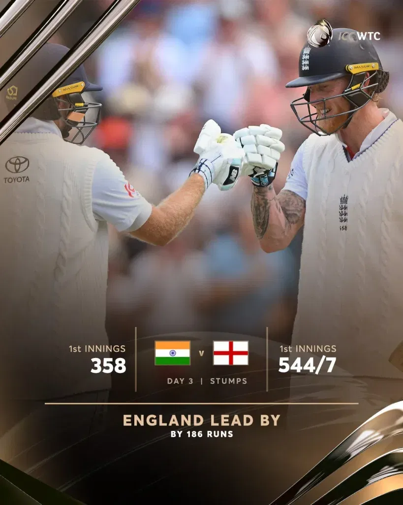 England vs india 4th test day 3