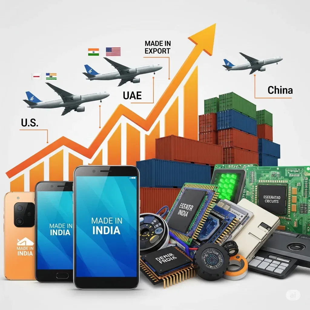 India's Electronics Exports Surge to $12.41 Billion in Q1 FY26: USA Dominates with 60% Share