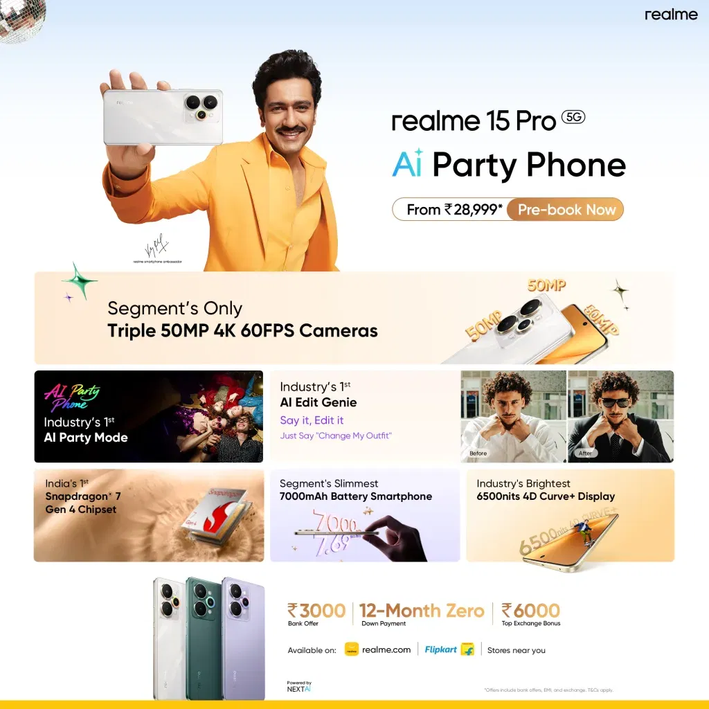 Realme 15 Series Launched: India's First Snapdragon 7 Gen 4 Phone & Massive 7000mAh Battery