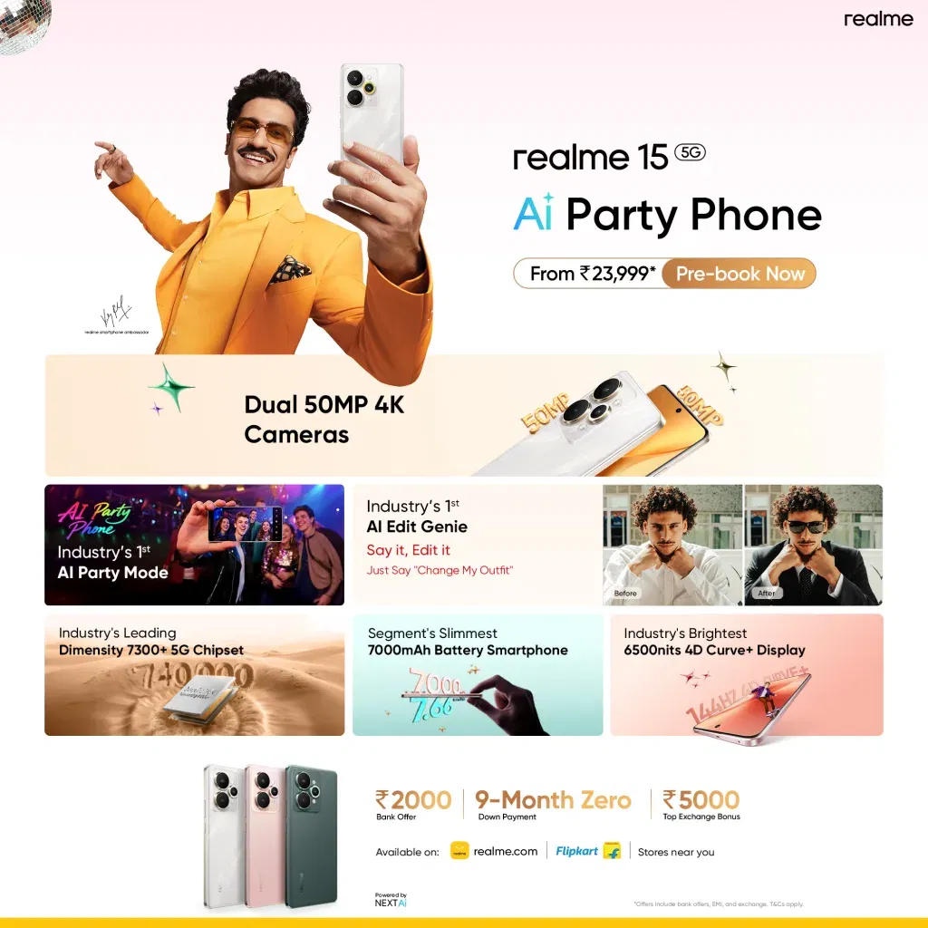 Realme 15 Series Launched: India's First Snapdragon 7 Gen 4 Phone & Massive 7000mAh Battery