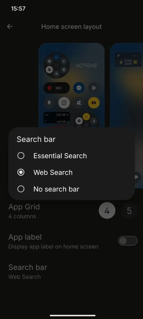Nothing launcher 3 2