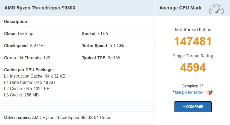 Ryzen threadripper 9980x 3