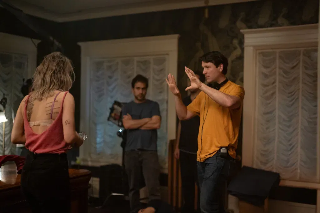 Vanessa kirby and director benjamin caron