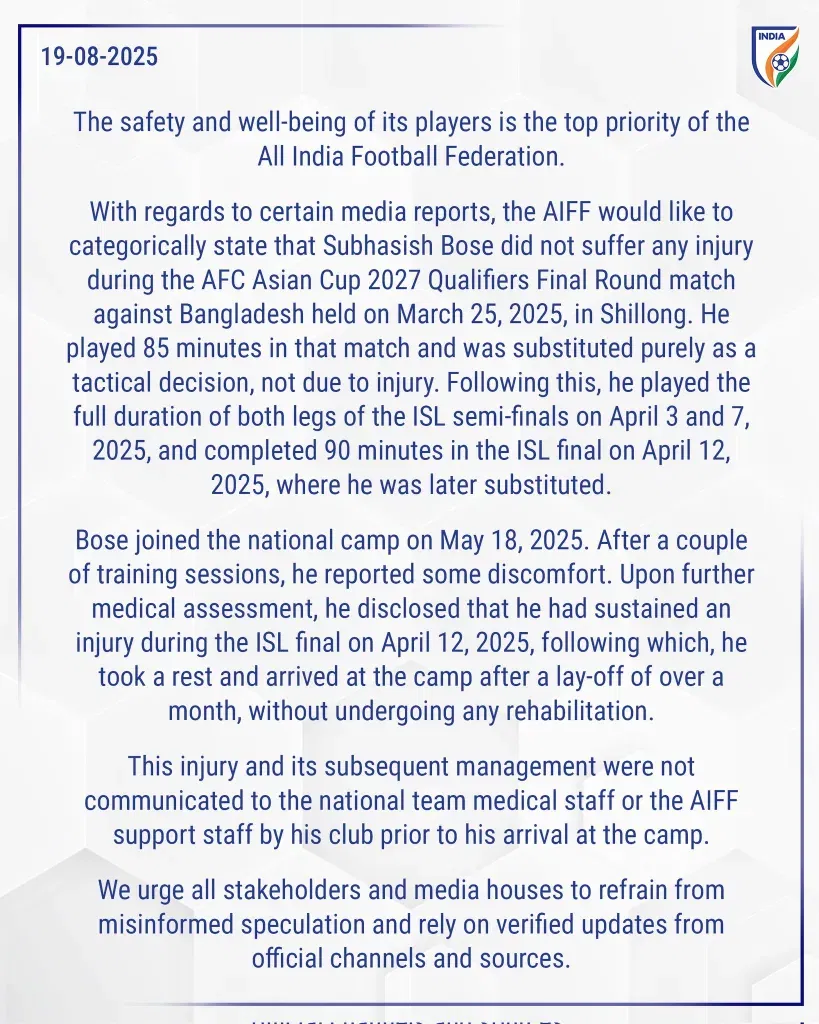 Aiff statement regarding subhasish bose