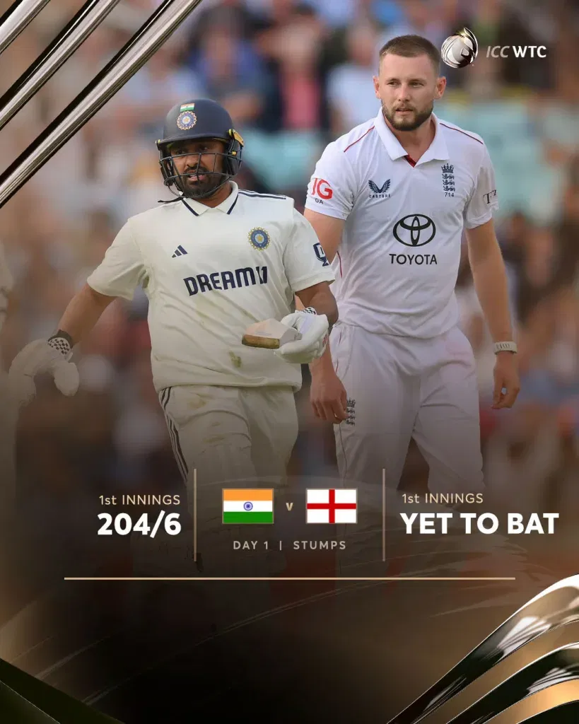 England vs india 5th test day 1