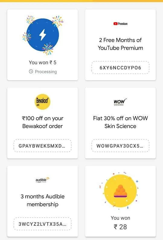 Gpay rewards