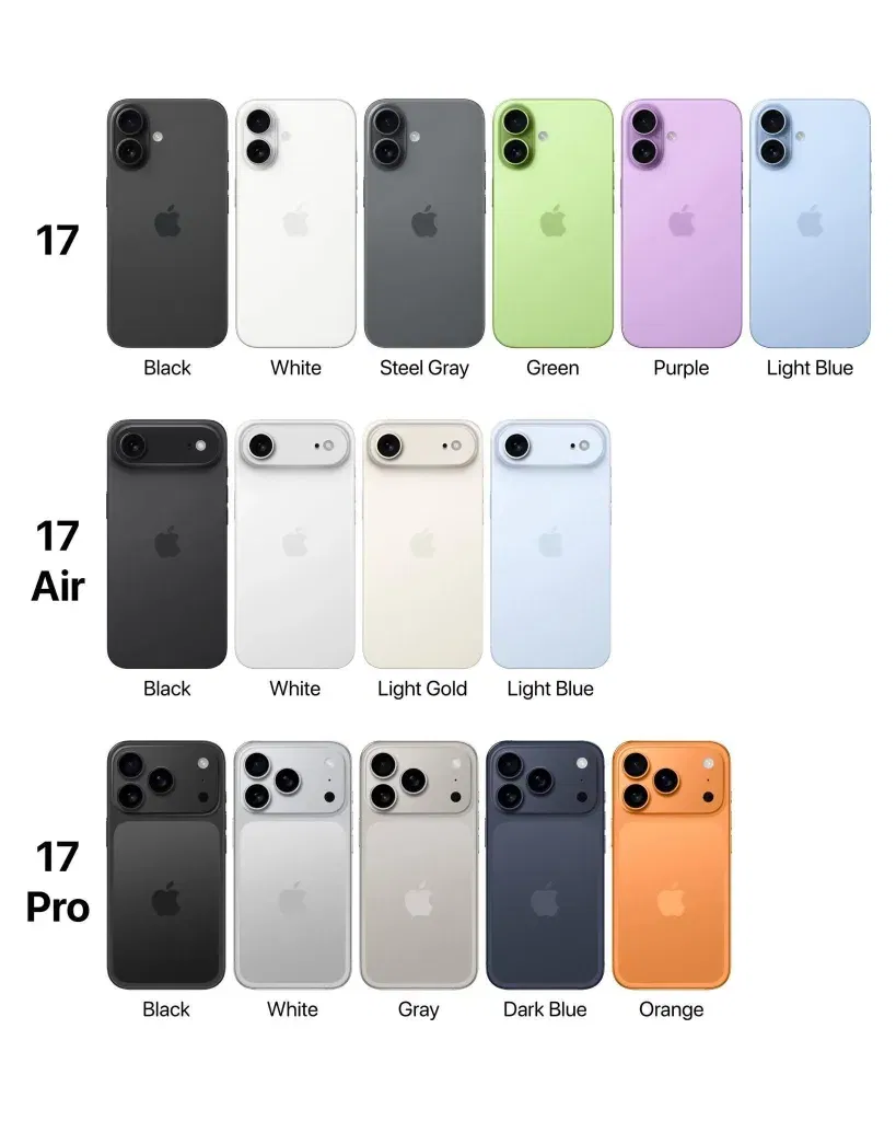 Iphone 17 colors 3