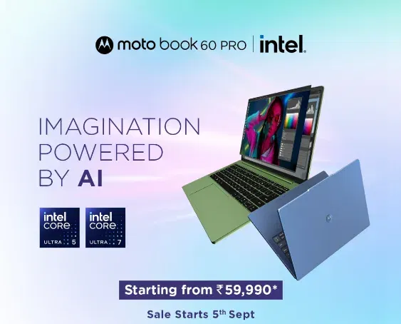 Moto Book 60 PRO India Launch: 2.8K OLED, Intel Core Ultra