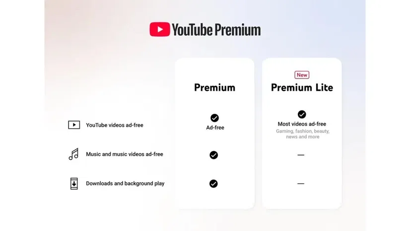 Youtube premium lite 1