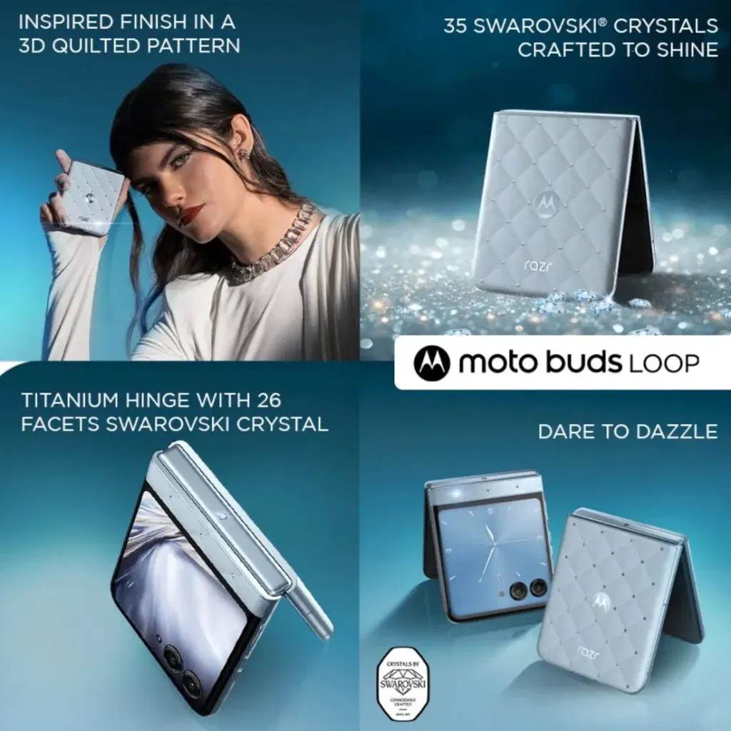 Motorola Razr 60 & Moto Buds Loop Swarovski Edition