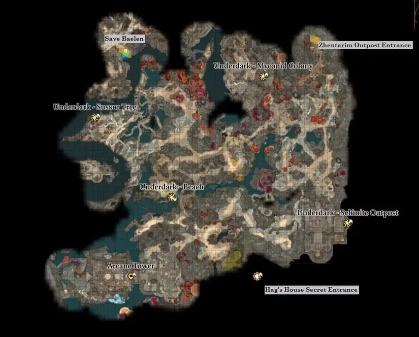 Underdark Map